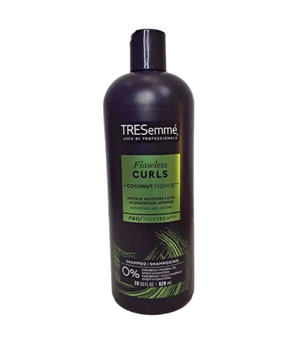 خرید شامپو آبرسان مناسب موهای فر لیبل سبز ترزمه (828 میل) -  TRESemme Flawless Curls Shampoo