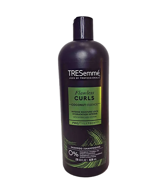 خرید شامپو آبرسان مناسب موهای فر لیبل سبز ترزمه (828 میل) -  TRESemme Flawless Curls Shampoo
