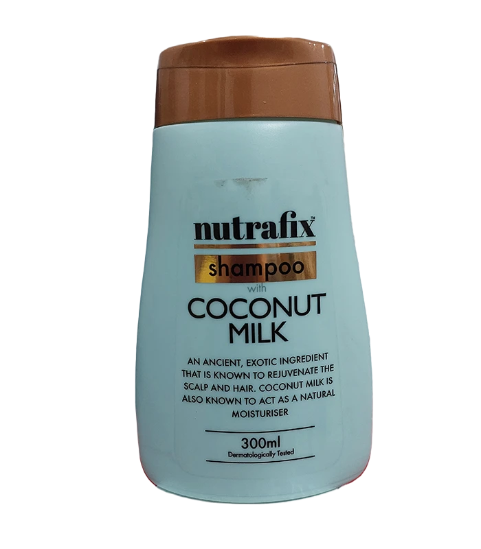 شامپو مو نوترافیکس مدل coconut milk حجم 300 میل تقویت کننده با شیر نارگیل  - nutrafix 