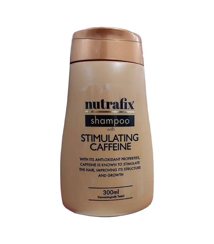 شامپو مو نوترافیکس مدل stimulating caffeine حجم 300 میل تقویت کننده و ضدریزش مو حاوی کافئین مناسب انواع مو - nutrafix