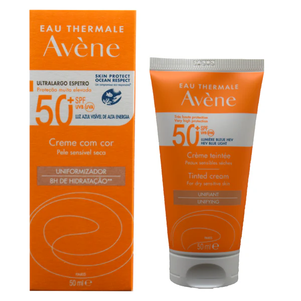 ضد آفتاب رنگی اون مدل Crema Con Color (پوست‌ حساس و خشک)