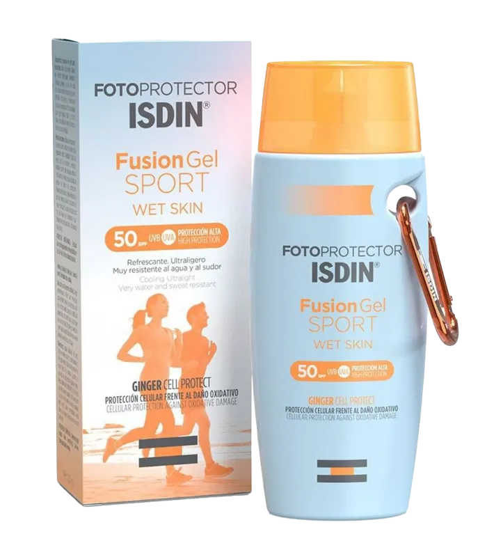 ضد آفتاب ضد آب ایزدین مدل Fusion Gel Sport (مناسب صورت و بدن با SPF50)