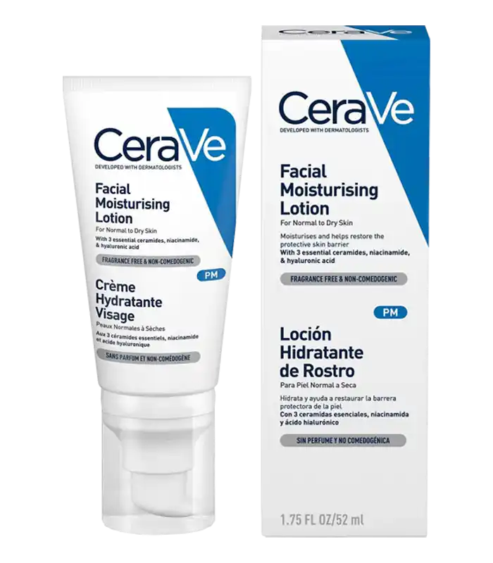 کرم شب آبرسان پوست نرمال تا خشک سراوه مدل Facial Moisturising حجم 52 میلی لیتر_3 کرم شب آبرسان پوست نرمال تا خشک سراوی (Facial Moisturising)