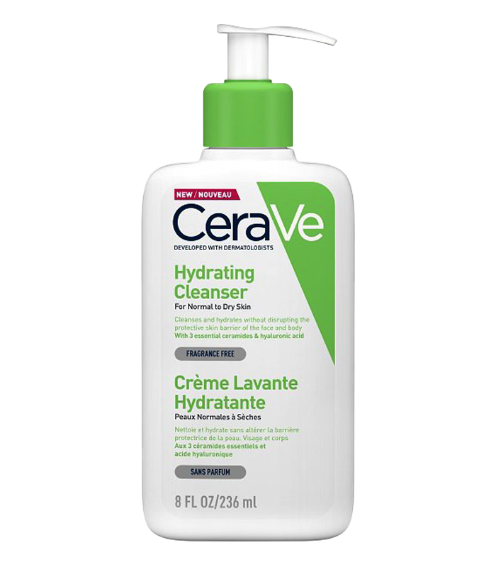 ژل شستشوی Hydrating سراوه، آبرسان قوی، با سرامید، هیالورونیک و ویتامین E، مناسب پوست نرمال و خشک - 236 و 473 میل ژل شستشوی Hydrating سراوی (پوست نرمال تا خشک)