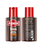 شامپو تقویت و اصلاح رنگ مو تیونینگ قهوه ای حاوی کافئین، روی و نیاسین 200ml Alpecin