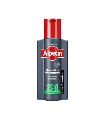 شامپو ملایم و محافظ پوست سر حساس Sensitive S1 حاوی کافئین 250ml Alpecin